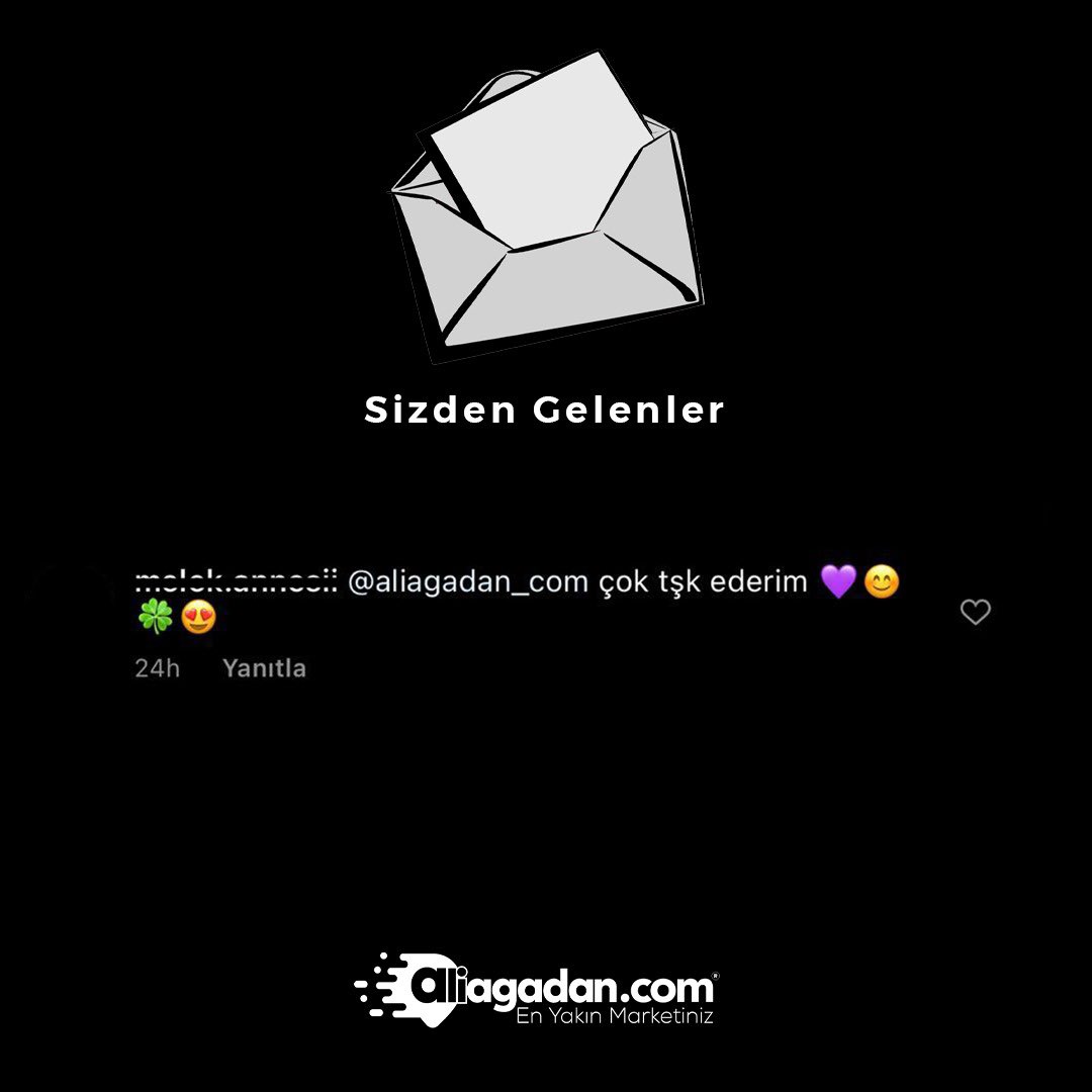 💬aliagadan.com Sosyal Medya Hesaplarından Paylaşacağın Fikirlerini Bekliyor!
.
İlk günden beri bizimle olduğun ya da sonradan bize katıldığın için, önerilerini ve fikirlerini paylaştığın için, tüm geri bildirimlerin için teşekkür ederiz!
.
#EnYakınMarketiniz