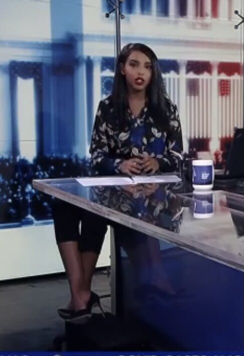 Rachelluvsbooks's tweet photo. Turned on @ABCNetwork to follow the big events today unfortunately have been distracted by this leg situation. Looks like the next job of a former magicians assistant 😂 #Inauguration2021 #InaugurationDay https://t.co/P57gBZ2AaN
