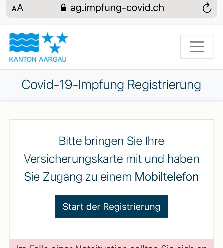 Nervt jetzt also schon ein bisschen, dass man im Wirtschaftskanton nicht einmal registrieren kann... bei unseren "ländlichen" Nachbarn aber schon😬#Zuerich , #Impfung