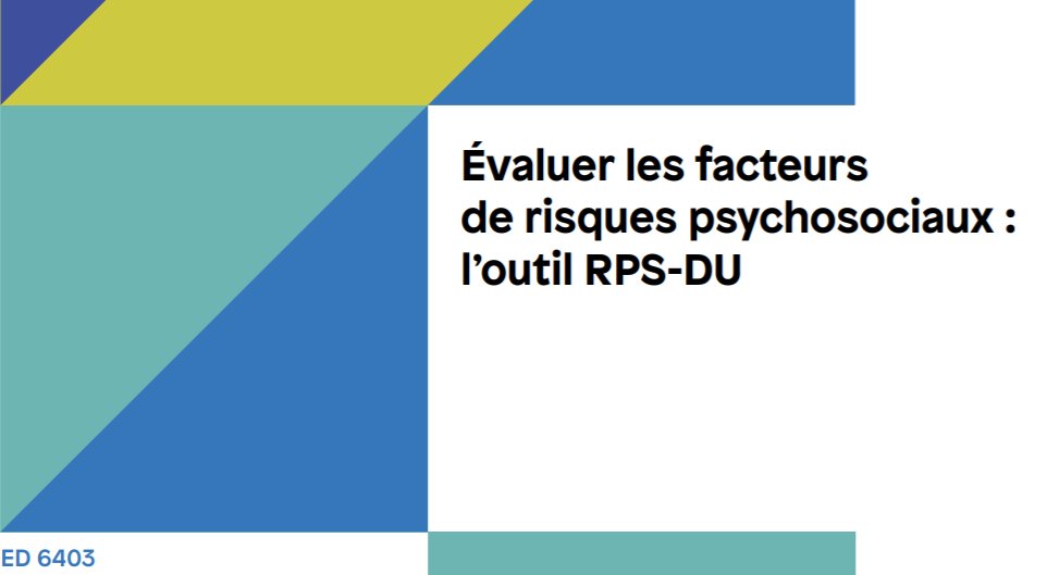 INRSfrance's tweet photo. 🆕Découvrez cette nouvelle brochure sur la démarche d'évaluation des #RisquesPsychosociaux #RPS en #entreprise pour compléter le document unique d'évaluation des risques professionnels #DUERP et mettre en place des mesures de #prevention adaptées👉  https://t.co/55pdeeLyuC https://t.co/LrA33l0wDw