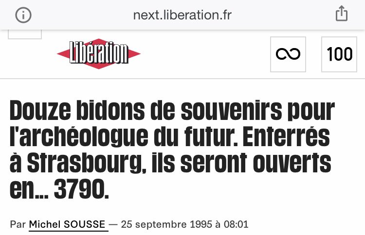 enzoledigimon's tweet photo. 19 ans que je passe ici et je viens seulement de capter que des tonnes de souvenirs du XXe siècle (lettres, sous-vêtements, bretzels, bières, ...) avaient été enterrées ici pour les petits strasbourgeois de 3790 https://t.co/fYbuh1xsin