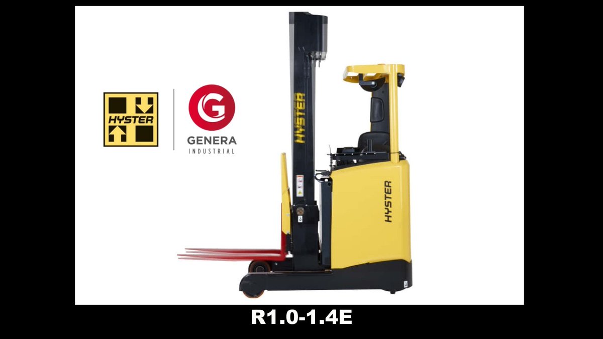 generaindustria's tweet photo. Para adaptar el trabajo en un almacén donde el espacio es escaso como en los especializados en alimentos y bebidas, la serie compacta de Carretillas Retráctiles #Hyster R1.0-1.4E, es la que mejor se adapta. https://t.co/y67RKauGwS https://t.co/zbUu5gCODf