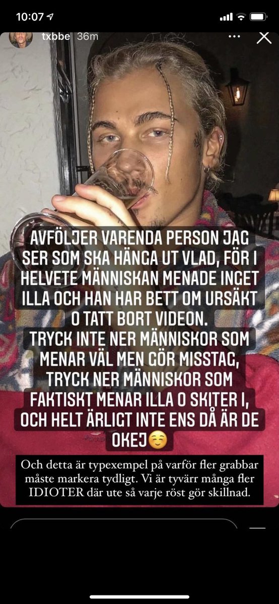 Är vi förvånade att Toby backar Vlad? Nä det är vi inte. Kan någon ta bort denna Adam Liard/ Sebastian Månsson och Kattpaow wannabe jag fkn blockat honom och ändå kommer hans trötta åsikter upp.