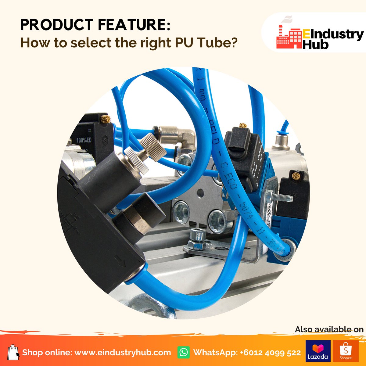 Choose the right PU Tube size for your pneumatic applications.  Our Polyurethane Air Tubes (PU Tubes) are from JISAN Hosetech, imported and manufactured in Korea. 

Visit here >> eindustryhub.com/polyurethane-a…