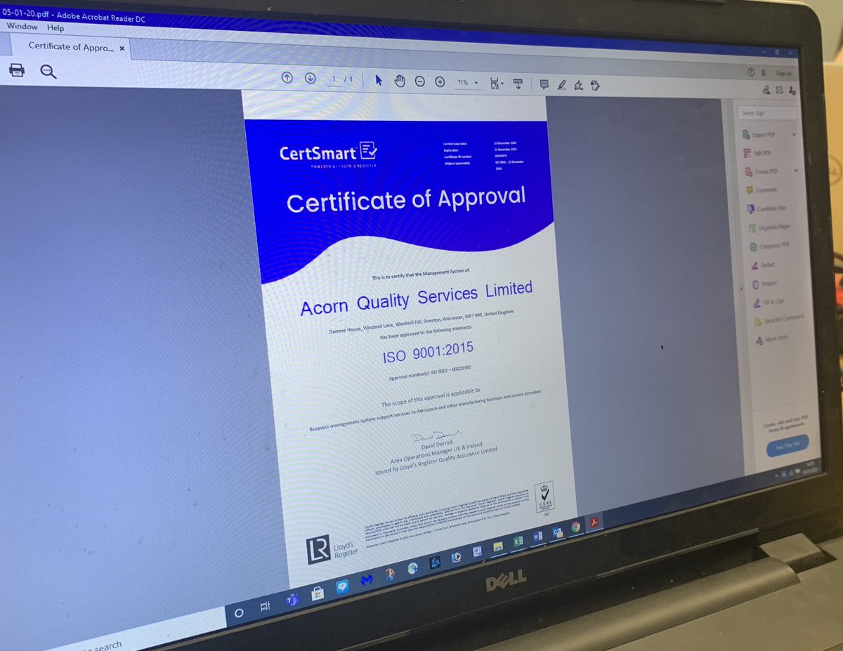 Arnold Wragg Ltd (@arnoldwraggltd) on Twitter photo We have the absolute privilege today to be joined by Peter & Alison from <a href="/AcornQuality/">Acorn Quality Services</a> who are in today conducting one of their monthly audits ensuring Arnold Wragg are continuously developing our As9100 Rev D system
Highly recommend these wonderful people #ukmfg #AeroSpace We have the absolute privilege today to be joined by Peter & Alison from <a href="/AcornQuality/">Acorn Quality Services</a> who are in today conducting one of their monthly audits ensuring Arnold Wragg are continuously developing our As9100 Rev D system
Highly recommend these wonderful people #ukmfg #AeroSpace