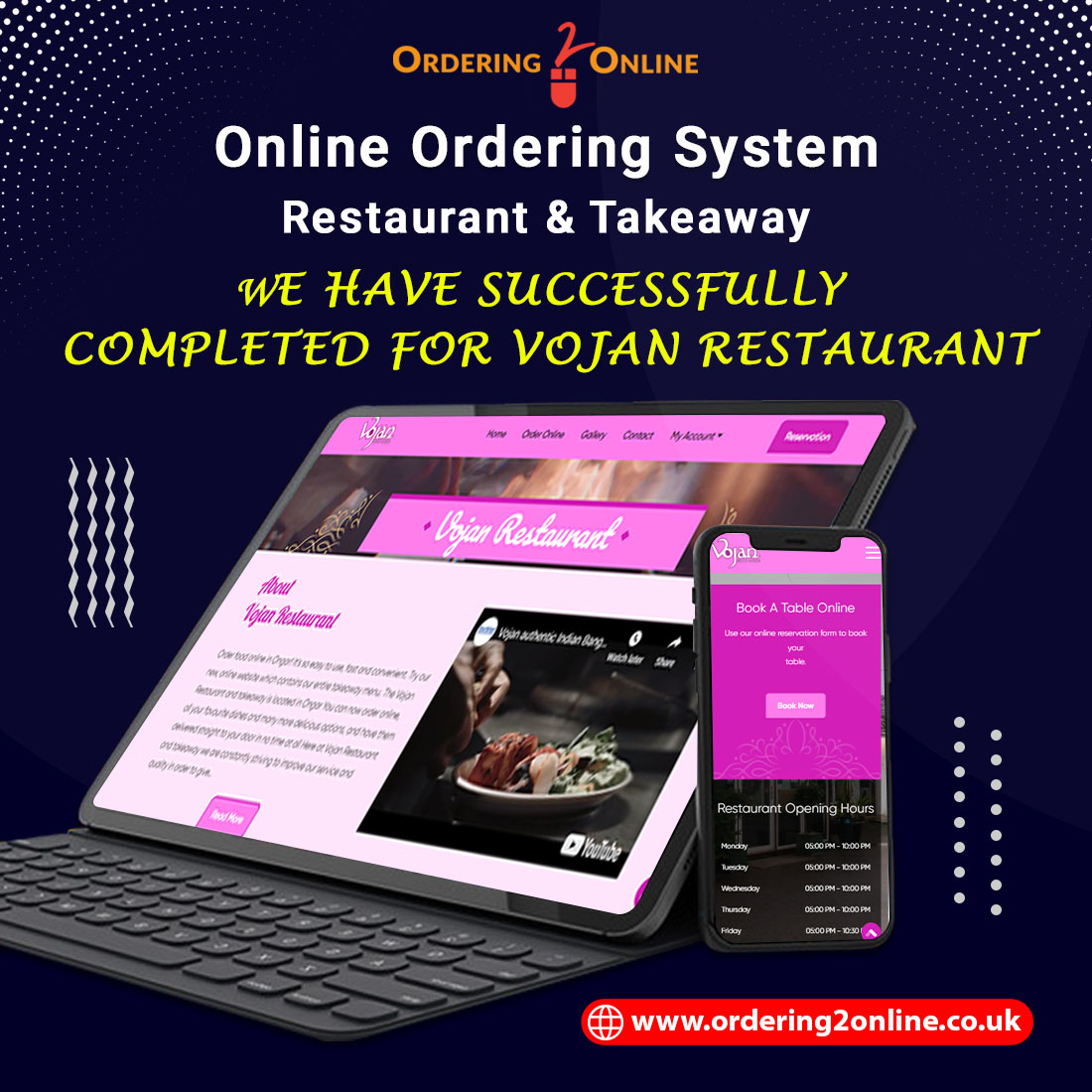 Successfully Completed Vojan Restaurant Ongar . 
Check it out:vojanrestaurantongar.co.uk

#orderingWebsite | #onlineordering | #onlineorderingsystem | #online | #restauranttech | #restaurantlife | #restaurant | #restauranttakeaway | #takeaways | #Takeawayservice | #takeawaystore