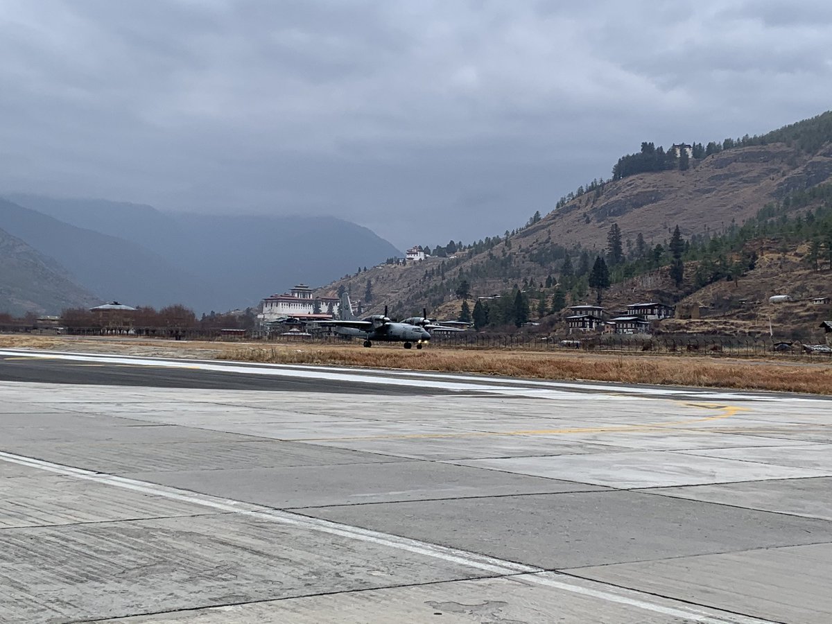 An AN32 aircraft just arrived in Paro valley, ferrying Bhutan's first consignment of COVID-19 vaccine from India. Health minister Dechen Wangmo will receive the vaccines from Indian Ambassador Ruchira Kamboj in presence of Prime Minister Dr Lotay Tshering in a modest ceremony.
