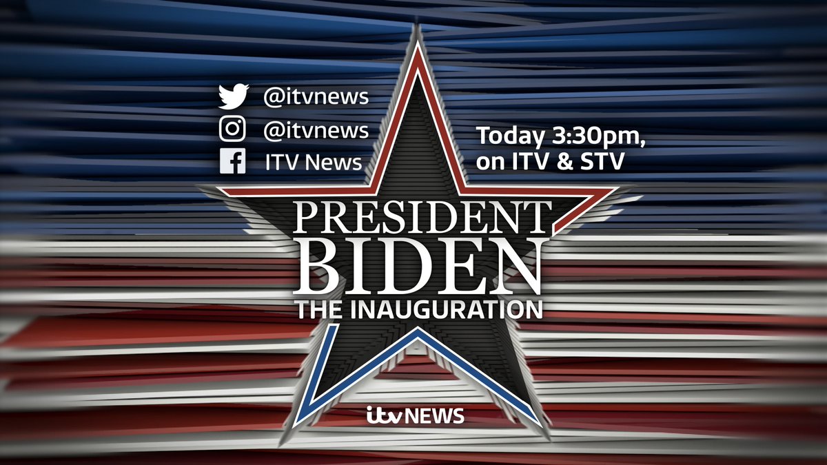 ITV News will bring you live coverage as Joe Biden becomes president of the United States. @tombradby presents from Washington DC - watch from 3.30pm on @ITV or online here: itv.com/news/2021-01-2…