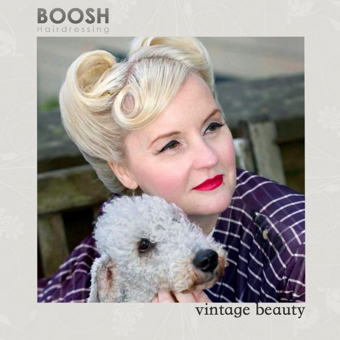 Todays look from the archives is this #VintageGlamour image #LoveThatHair #LoveThatPooch