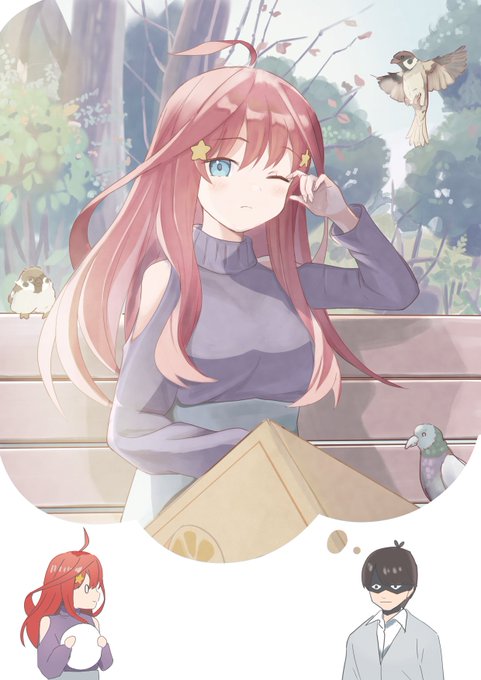 フェイさんがTwitterに投稿した中野五月(五等分の花嫁)のイラスト。