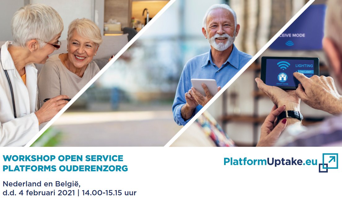 🇳🇱🇧🇪 Workshop rond open service platforms in de ouderenzorg en voor #ActiveHealthyAgeing: 4 februari, 14u platformuptake.eu/wp-content/upl… #zorgtechnologie #ouderenzorg #AHA #AAL #SHAFE