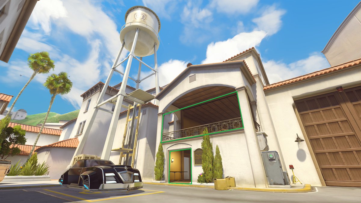 Here's a good example of why I have problems with the style of "draw lines on a screenshot" level design criticism.Take this screenshot from Overwatch's Hollywood map.