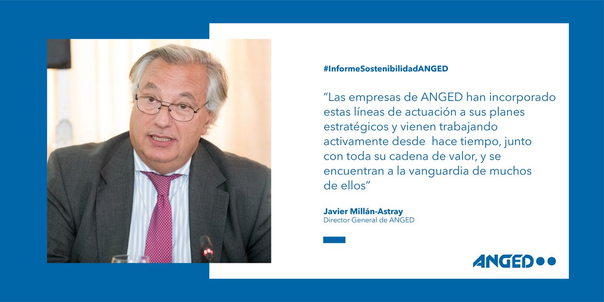 ANGED_es's tweet photo. Javier Millán-Astray destaca el esfuerzo que están realizando las empresas de ANGED en materia de #sostenibilidad.

#InformeSostenibilidadANGED

https://t.co/5EhBH5xYcz https://t.co/jrJK00OYFR