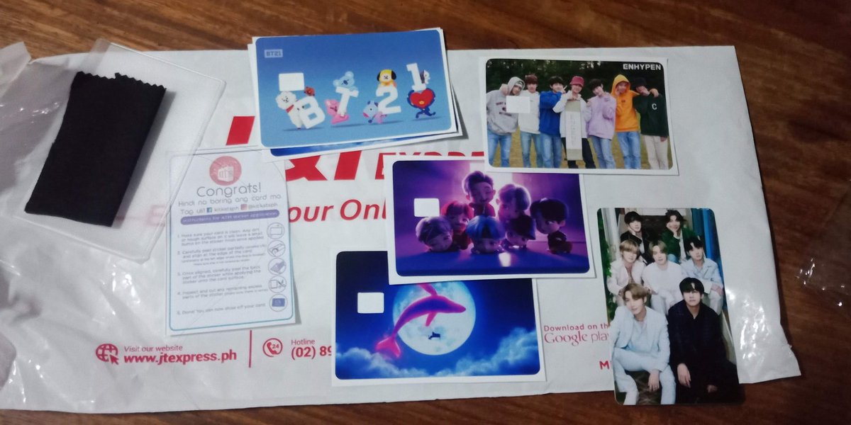 eilmorel's tweet image. Got my debit card stickers today! 💜💜💜💜💜
May freebies pa. Super satisfied. #cardsticker #debitcardsticker #bts #enhypen #happy #superhappy

Check out the store:
shopee.ph/xatrinka?smtt=…