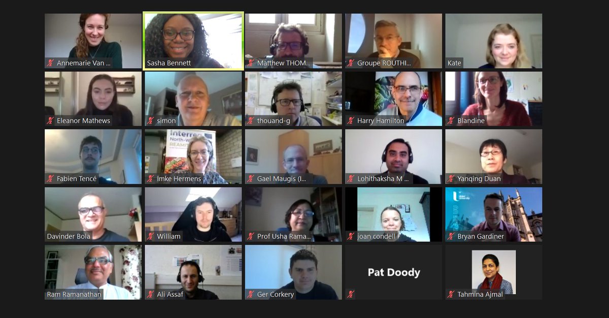 Meet the team! Here are all REAMIT Partners currently present for the RSC/RAC/WP Meeting on Day 1. It is quite amazing that we can all meet together via #zoom and maintain productivity despite the current pandemic. #REAMIT4NWE #foodwaste #meetings <a href="/UCDBioFoodEng/">UCDBiosysFoodEng</a> <a href="/BedsBiz/">BedsBiz</a> <a href="/NBS_NTU/">Nottingham Business School</a>