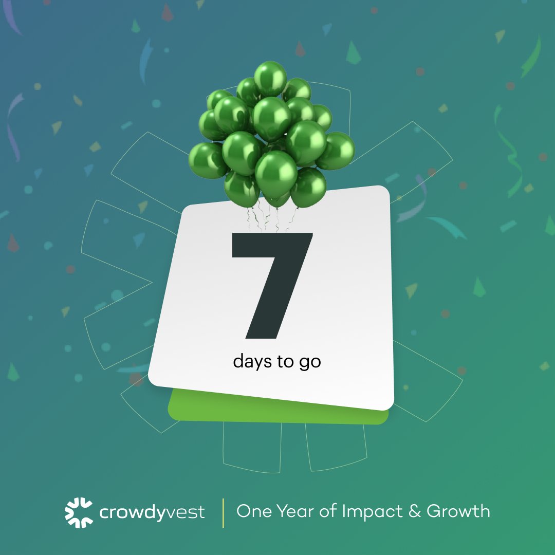 @crowdyvestng Can't wait to share in the excitement too. 

#CrowdyvestAtOne #CelebratingImpact #CelebratingGrowth #CrowdyvestAnniversary