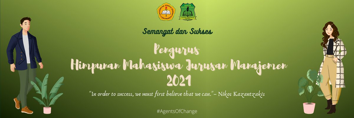 [Semangat Berkarya]

Selamat, semangat, dan sukses dalam bertugas &amp; menjalankan proker teman - teman Pengurus HMJM 2021!✨🔥

"Jangan jadikan tanggung jawab itu sebagai beban, tetapi sebagai sebuah kesempatan untuk maju."

-Agents of Change-