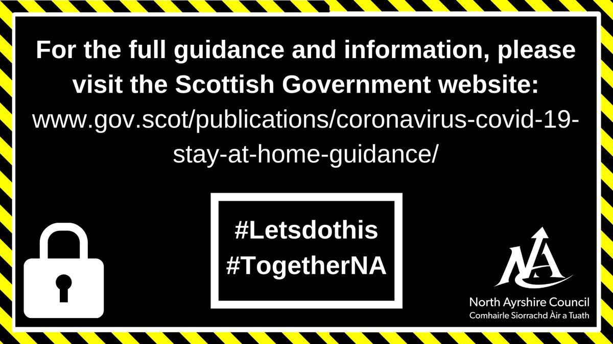 North_Ayrshire's tweet image. Following yesterday's announcement from the First Minister, we can confirm that North Ayrshire will remain in lockdown until mid-February.

It is vital that we all act responsibly, and within both the spirit and letter of the lockdown guidance.