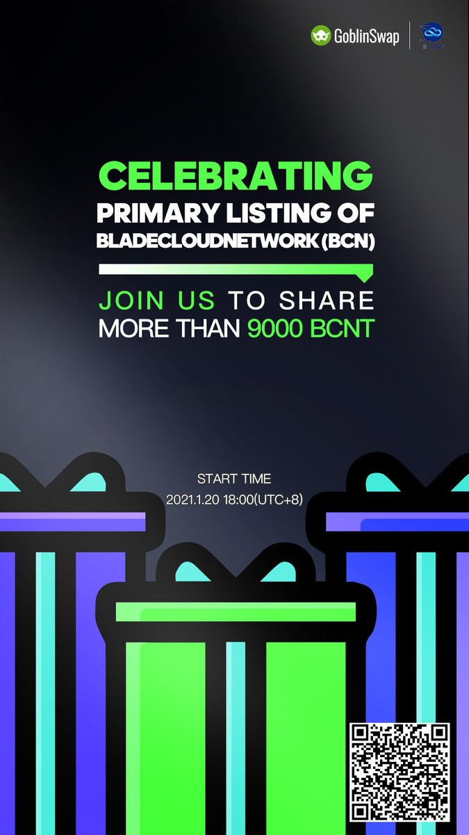 goblinswap's tweet photo. To celebrate the primary listing of BCNT
1. Follow @goblinswap and @BladeCloud3 
2. Retweet this post and @ three friends
3. Take screenshots and contact the official (Telegram: Ryan Goblin) to get 15 BCNT awards
4.  limited to 300 users on a first-come-first-served basis https://t.co/wkPJYQiPsI