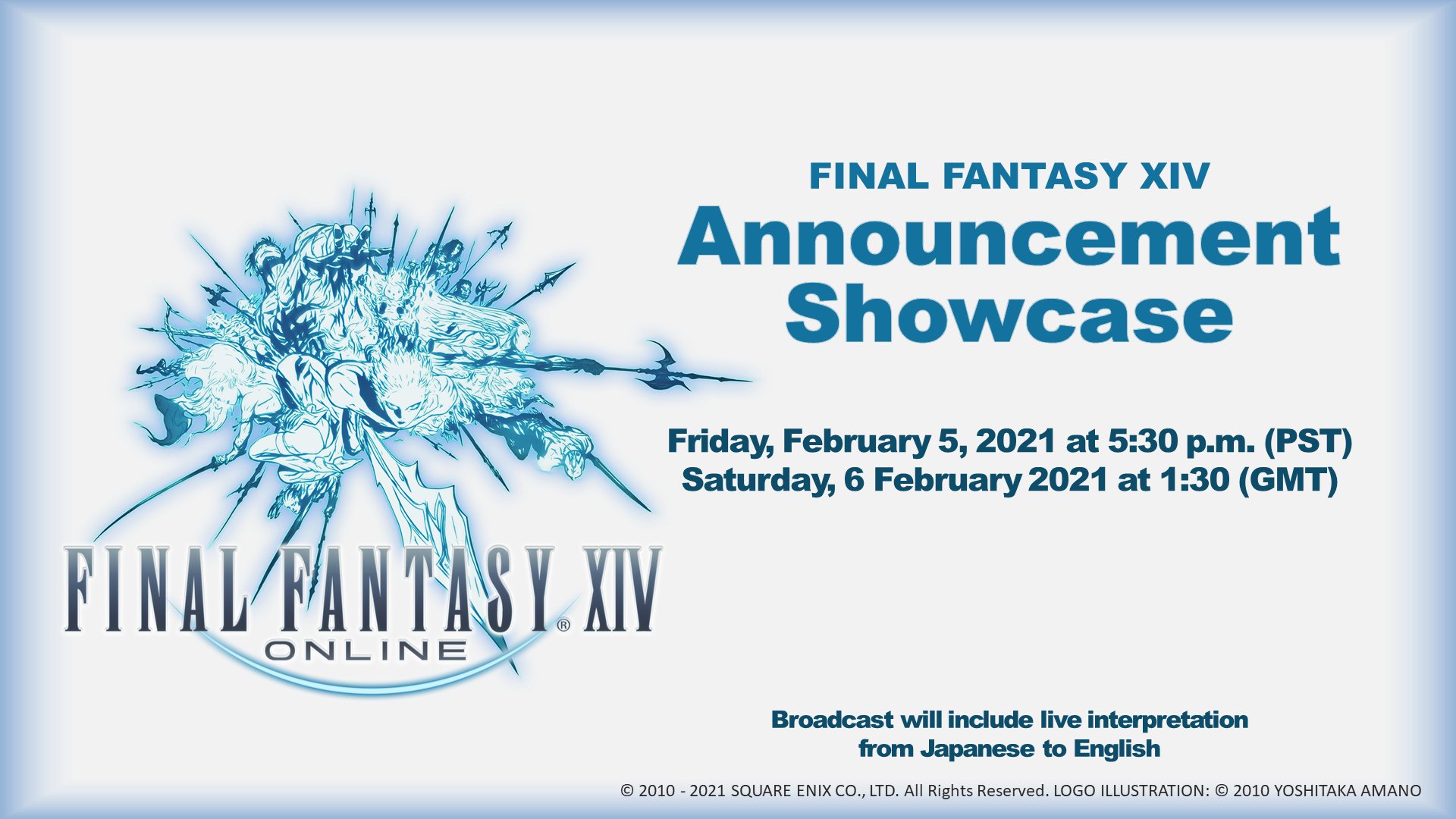 Final Fantasy Xiv The Ffxiv Announcement Showcase Is Soon Are You Ready For It T Co Brlkdn3u19 Feb 5 At 5 30 P M Pst Feb 6 At 1 30 Gmt