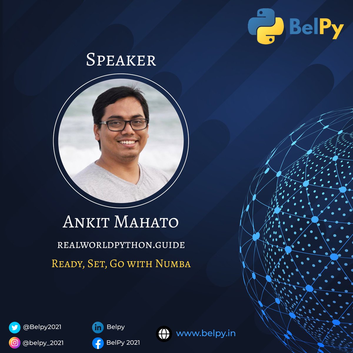 Belpy2021's tweet image. Want a chance to come across an strong-willed pythonista? Here we present Ankit Mahato who apart being a python mastermind is also an open source contributor,while being former Google summer of code scholar under python software Foundation. Glad to welcome you with us!
#BelPy2021