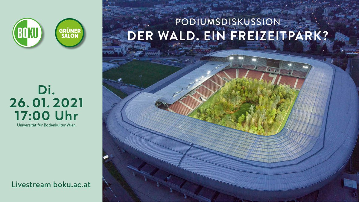 BOKUvienna's tweet photo. 🌲SAVE THE DATE🌲
Online-#Podiumsdiskussion: Der #Wald. Ein Freizeitpark? 
📅Dienstag, 26. Jänner 2020, 17 Uhr
🎥 Seid online live dabei auf 👉Facebook 
(https://t.co/0X13ehWtPO) &amp; 👉https://t.co/gnMABNaUr0 
📌Alle Infos: https://t.co/Gfq0ymrNNU
@ElliKoestinger @forforest_art https://t.co/DXgBZmNCWo