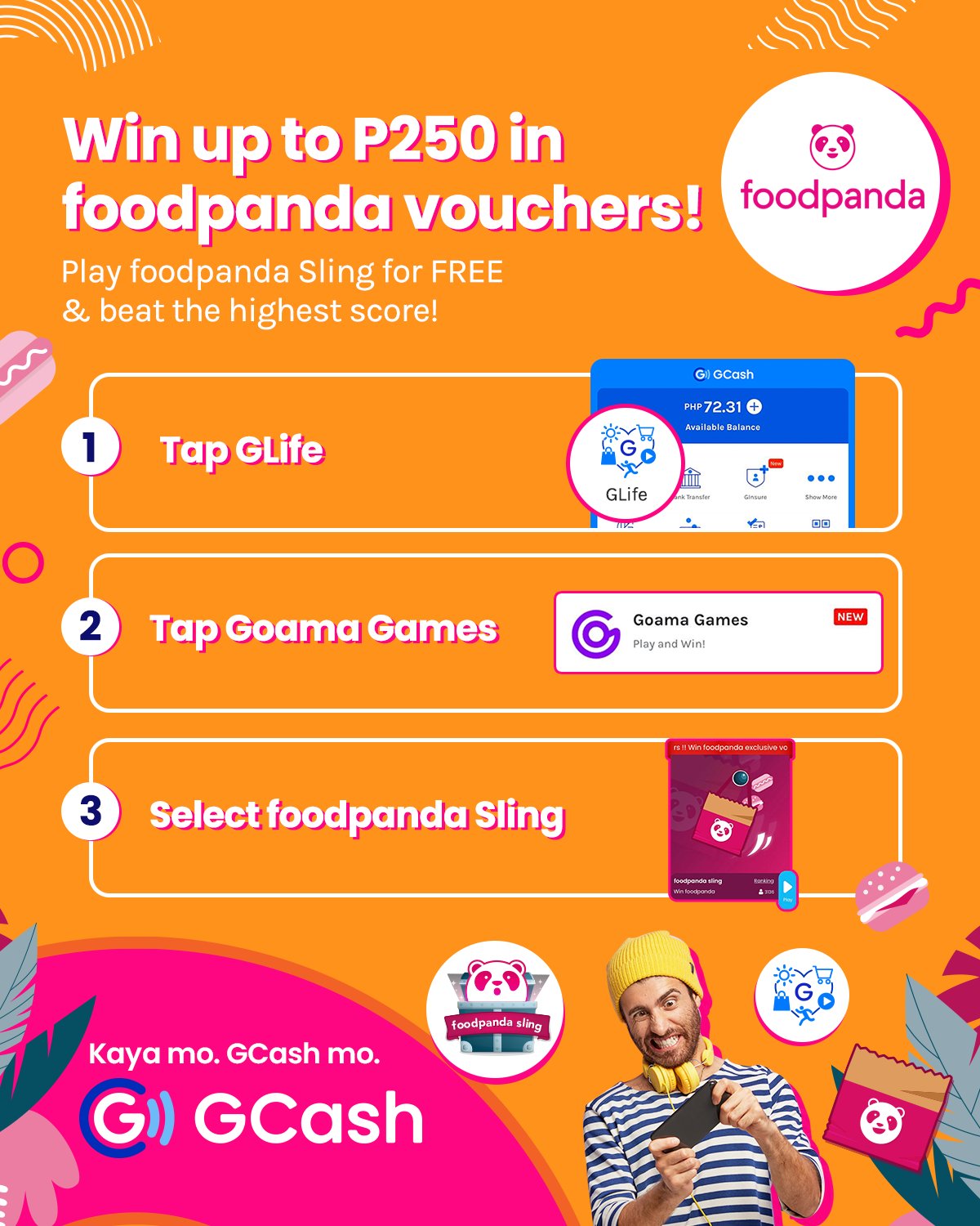 Gcash Sling Your Way To Free Foodpanda Vouchers Just Play Foodpanda Sling On Goama Games In Glife And Be One Of The Highest Scorers Follow These Steps Start Playing Gcash Sling Your Way To Free Foodpanda Vouchers Just Play Foodpanda Sling On Goama Games In Glife And Be One Of The Highest Scorers Follow These Steps Start Playing