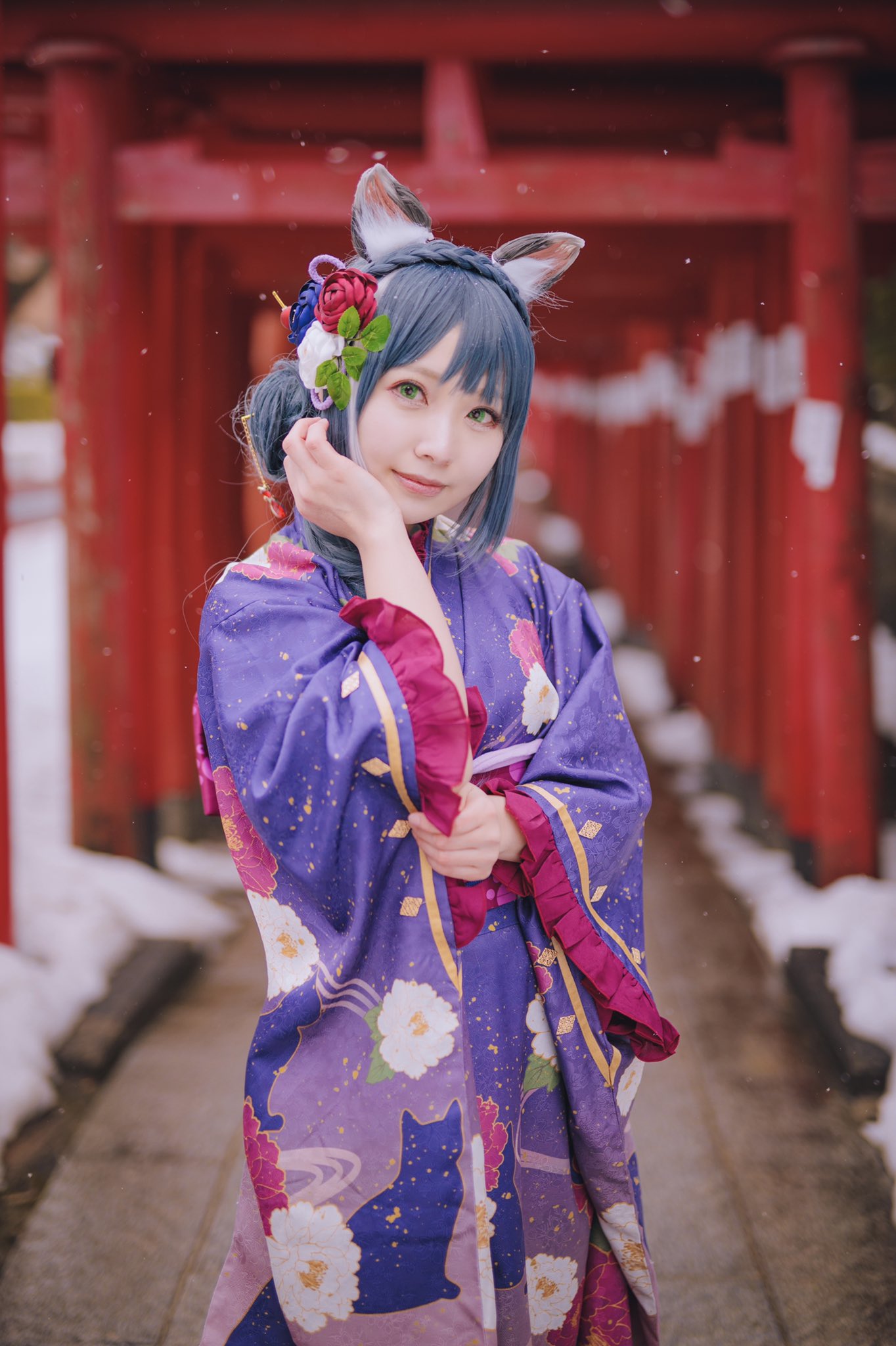 画像,【コスプレ/cosplay】プリンセスコネクト！Re:Dive / プリコネキャル(ニューイヤー)┈┈┈┈┈ 🎍 🌅 🎍 ┈┈┈┈┈┈開運祈願で幸せな一年を過ご…