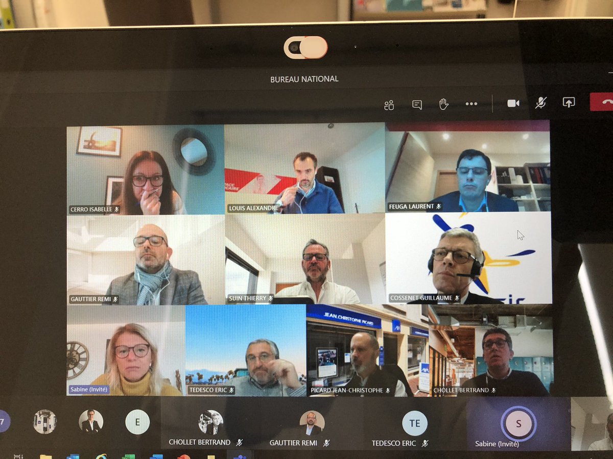 Le Bureau National du Syndicat Reussir en conférence.
Bilan 2020 et perspectives 2021 à l’ordre du jour dans le respect du Livre blanc signé avec <a href="/AXAFrance/">AXA France</a> <a href="/ageaFrance/">agéa</a> <a href="/RGauttier/">GAUTTIER Rémi</a> <a href="/SyndicatReussir/">REUSSIR</a> <a href="/CHOLLETBertrand/">CHOLLET Bertrand</a> <a href="/OuidadLoncelle/">Ouidad Loncelle</a>