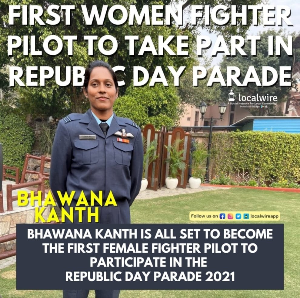 vizaglocalwire's tweet photo. First women fighter pilot 🛩️ to take part in Republic Day Parade.
#firstwomenfighterpilot #indian #republicday #localwire #india https://t.co/9pqXJx5QWL