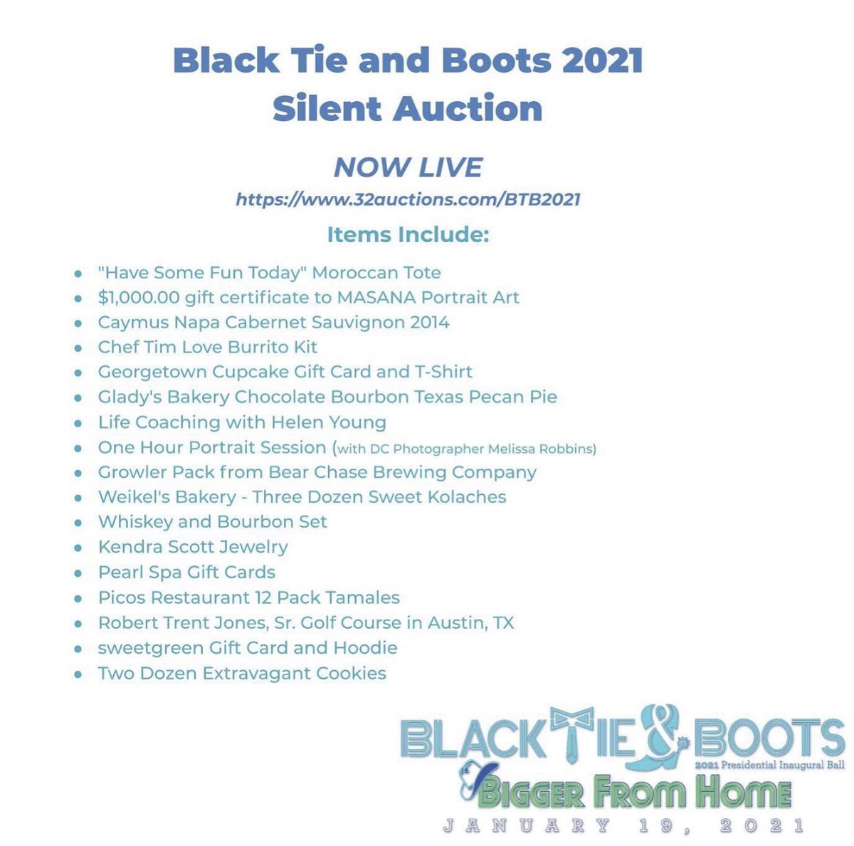 Not too late to check this out!! #blacktieandboots2021