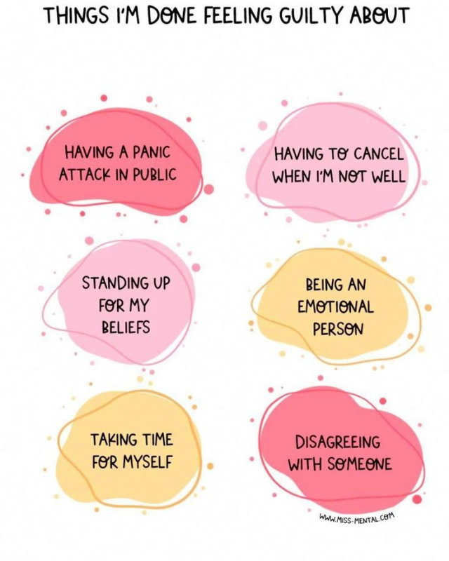 AFSP_WV's tweet photo. Let go of the guilt -- there is #NoShame in your struggles, nor the ways you choose to #TakeCareOfYOU. 

#EndTheStigma #YouAreEnough #YouAreNotAlone #AFSP #AFSPWV #StopSuicide #BeTheVoice #YouMatter #TogetherWeAreStronger #BeKindToYourMind #BetterDaysAhead

🖼️: @miss_mental0 https://t.co/4PDHn5yeJh