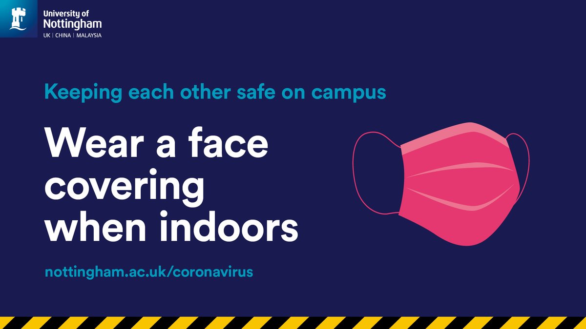 3. Visit the Libraries website or check signage in libraries for details of the Covid-19 safety measures in place http://nottingham.ac.uk/library/news/2021/onestepsafety.aspxThese include Wear a face covering (unless exempt) Keep your distance No food Wash your hands Clean surfaces Follow signage