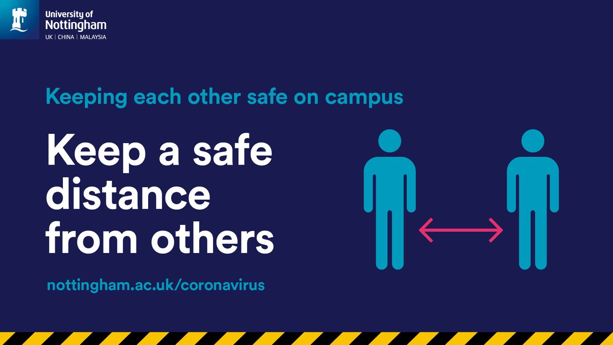3. Visit the Libraries website or check signage in libraries for details of the Covid-19 safety measures in place http://nottingham.ac.uk/library/news/2021/onestepsafety.aspxThese include Wear a face covering (unless exempt) Keep your distance No food Wash your hands Clean surfaces Follow signage