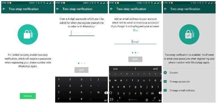 To make sure you can’t get hacked, turn on Two-step verification in your WhatsApp settings.This way, without the 6-digit PIN, a hacker won’t be able to access your WhatsApp account even if they got the SMS code.An email address adds another layer of security.