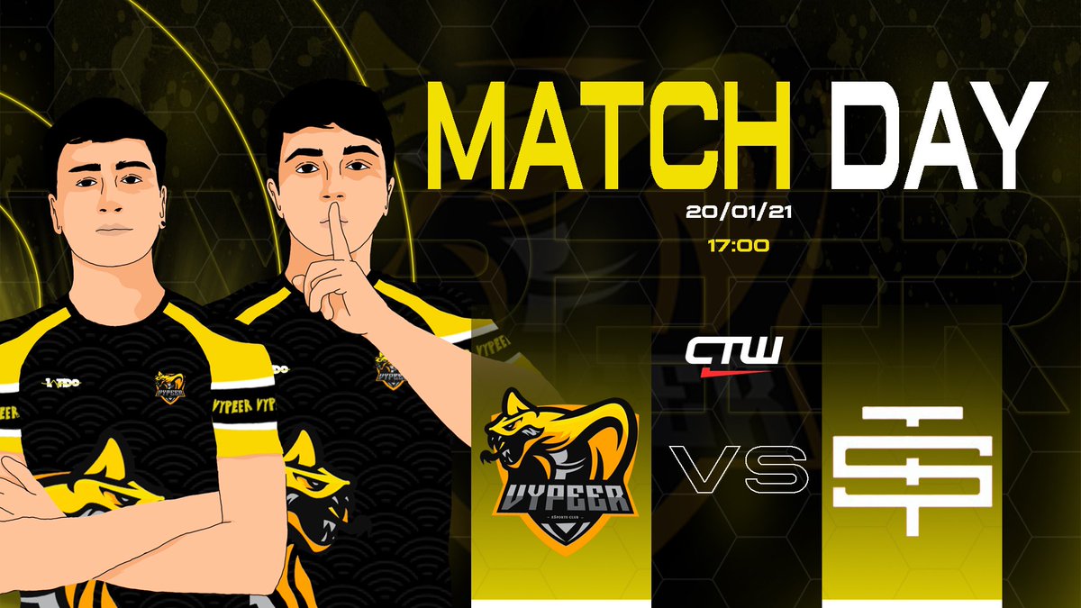 VypeerClub's tweet photo. ❗️MATCH DAY❗️
En menos de una hora arranca la segunda jornada de #CTWLeague, no empezamos bien pero vamos a por nuestra primera victoria
Podéis seguir nuestro partido en directo
🔴https://t.co/pSmoi7ghxt
🆚@TeamSomnium
⏰17:00
🏆@ChallToWin
🎮#CODCW
#TeamCTW #GoVypeer 💛🐍 https://t.co/n76DHc81yZ