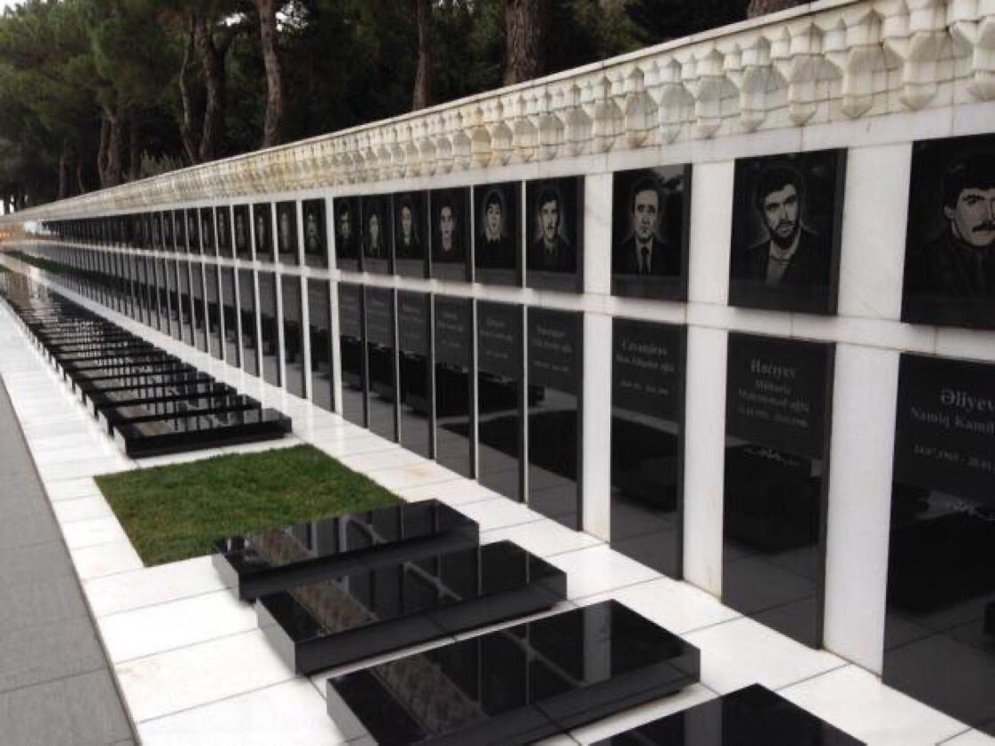 LukeDCoffey's tweet photo. Today is the anniversary of Black January in Azerbaijan. Remembering those civilians ruthlessly killed by the Soviet Army in 1990. During my first trip to Baku I visited the Alley of Martyrs. We should never forget Soviet brutality. #20Yanvar https://t.co/7AdVaBEGKY
