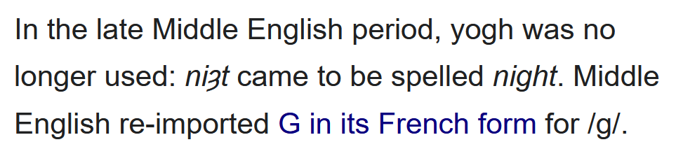 6) When does a G become a 3?Perhaps when the G started as a 3?The end (meaning) is the same as the beginning and the beginning (meaning) is the same as the end.Remember this Yogh. We'll come back to it.