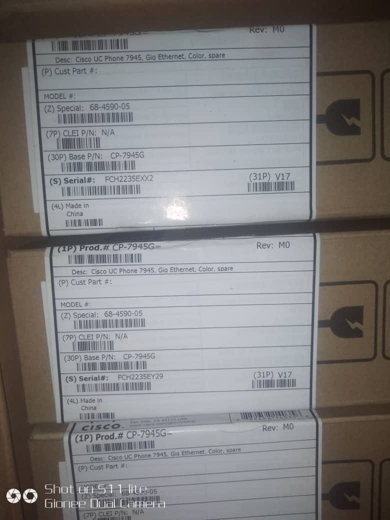 tech_fortis's tweet photo. Brand new Cisco IP Phones for sale for a very fair price. Model No CP-7945G. Going for 75k a piece. 10 units available. https://t.co/P7dXFsc7mz