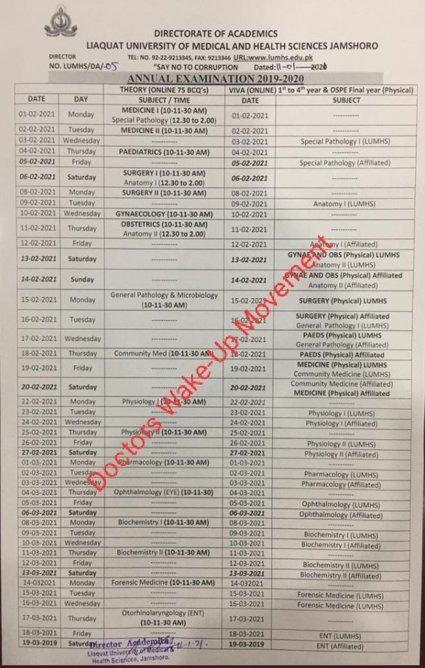 DWMOfficial's tweet photo. Liaquat University of Medical &amp; Health Sciences Jamshoro is going to conduct Online Professional Exams of MBBS/BDS.
Its time to for other Universities to follow them and fulfil their students demand.
#TakeMedicalExamsOnline
Use above mentioned Hashtag
#OnlineExamsOrWeProtest https://t.co/sUEBiazJqi