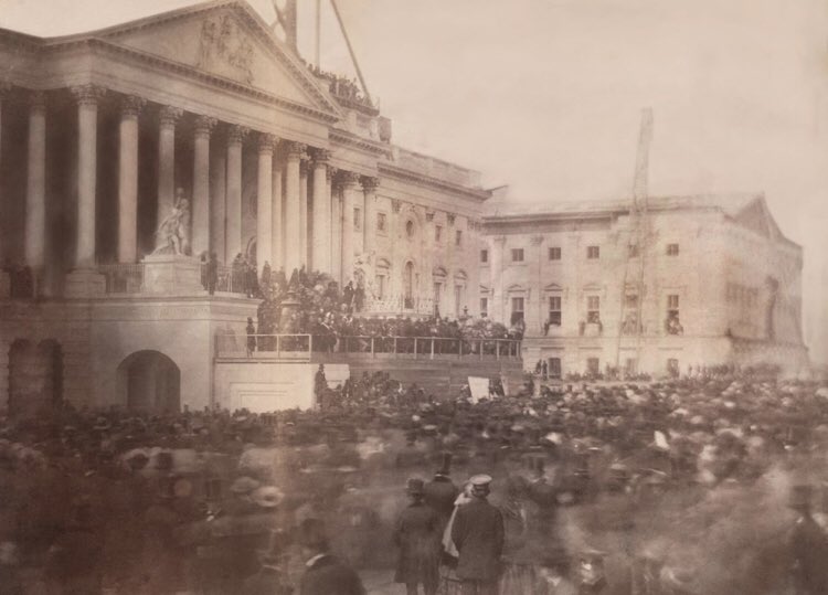 TroyBramston's tweet photo. First photo of an #inauguration (Buchanan 1857)
Roosevelt/Taft ride to #USCapitol (1909)
FDR’s first inaugural at the #Capitol (1933)
Reagan’s inauguration - first time looking west from Capitol steps (1981)
#inaugurationhistory #Inauguration2021 #InaugurationDay https://t.co/ll7I374OFU