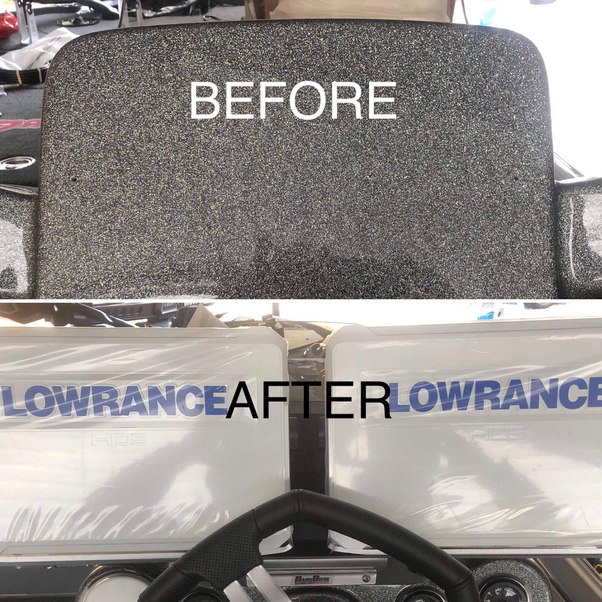 ShinFukae's tweet photo. The console graphs, #Lowrance dual #HDS12 Live with a @bassboattechnologies Mega dual mount is ✅ #DIY #boatrigging #深江真一 #フカシン @MajorLeagueFish https://t.co/UvmLc07rYF