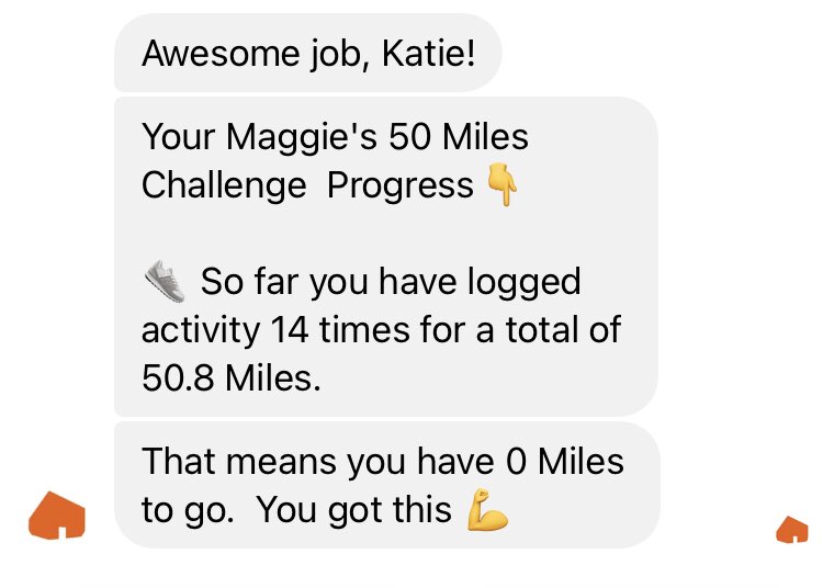 So delighted to have completed ⁦@MaggiesCentres⁩ #50miles challenge today on day 20, raising some funds in the process, despite the snow and ice 🏃‍♀️❄️🥶 #CancerSupport #HereWithYou