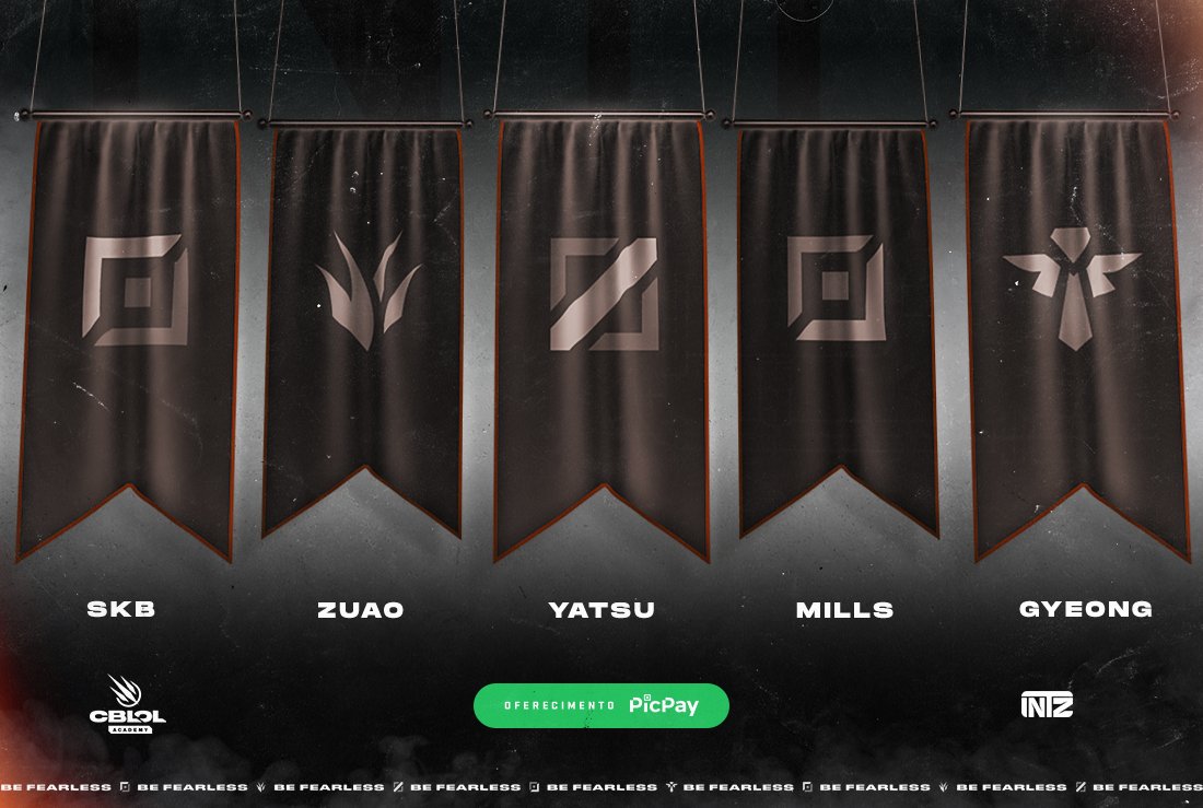 INTZ's tweet photo. TIME QUE TÁ GANHANDO NÃO SE MEXE 🔥
Se liga na nossa escalação para o jogo de hoje contra a @REDCanids pelo @CBLOL Academy: 👇
🔝 @SkBArthur
🌲 @Zuaovitu
🧙♀️ @Yatsukasa_
🏹 @millslol
🆘 @gyeongg_
📋 @roadlol1
#PicPaySquad #GoINTZ #INTZLOL #CBLOLAcademy https://t.co/S2zA7niCjN