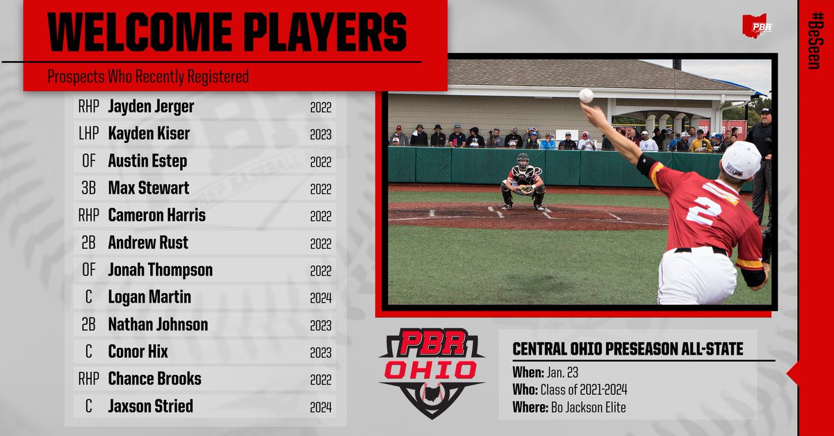 PrepBaseballOH's tweet photo. ⚾ We would like to welcome the following prospects to the Central Ohio Preseason All-State Showcase.

🗣️ Road to the #TopProspectGames

-@jaxsonstried
-@ChanceBrooks15
-@_ConorHix21
-@johnson05_nate
-@AndrewRust04
-@Cam_Harris2
-@Maxstewart2022
-@Kadenkiser2
-@jaydenjerger09 https://t.co/e4TcZRNky5