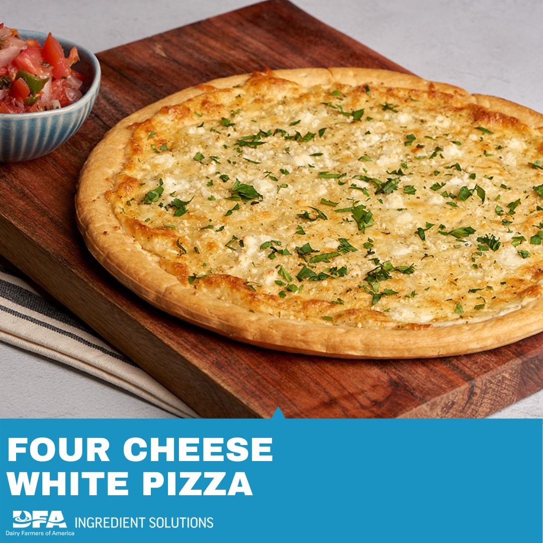 Pizza is one of the ultimate comfort foods and our culinary team took this cheesy pie to the next level by using a blend of four Hispanic cheeses. Check out the recipe! 
dfaingredients.com/recipes/four-c…

#DFAIngredientSolutions #DairyPartner #Pizza #Cheese #FoodManufacturing #Foodservice
