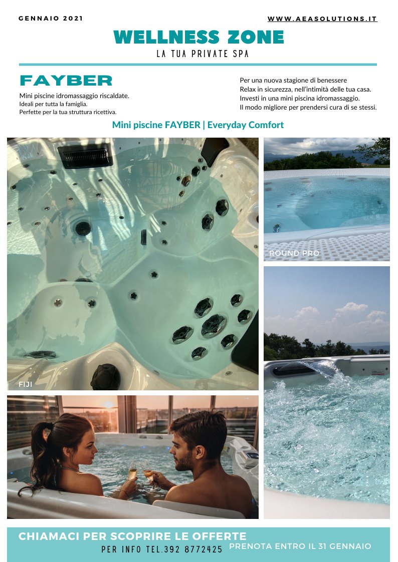 aeasolutions's tweet image. Per una nuova stagione di benessere
Relax in sicurezza, nell’intimità delle tua casa. 
Investi in una mini piscina idromassaggio Fayber . Il modo migliore per prendersi cura di se stessi. 
Contattaci e scopri le offerte al tel. 392-8772425