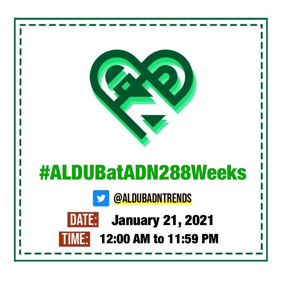 What a ride it has been! AlDub started 288 weeks ago &amp; our lives have never been the same. Each day is enriched by the friendships we've formed with fellow ADNs &amp; made colorful by the joy we see in Maine &amp; Alden. 💚

Happy #ALDUBatADN288Weeks to us!