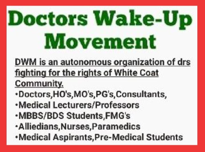 DWMOfficial's tweet photo. 𝗗𝗪𝗠-𝗣𝗮𝗸𝗶𝘀𝘁𝗮𝗻 demands online professional exams of MBBS/BDS across the country, because of online classes in the whole academic year &amp; in Covid-19 Scenario.
𝗗𝗼𝗰𝘁𝗼𝗿𝘀 𝗪𝗮𝗸𝗲-𝗨𝗽 𝗠𝗼𝘃𝗲𝗺𝗲𝗻𝘁
#TakeMedicalExamsOnline #online_exams_only #OnlineExamsOrWeProtest https://t.co/o4c3tO2Ws9