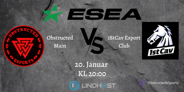 ObstructedE's tweet photo. Our Main team is playing their first game in Esea Open tonight against 1StCav Esport Club.
They game is bing castet at https://t.co/ER6x7kadjp https://t.co/bVUjOIrD9O